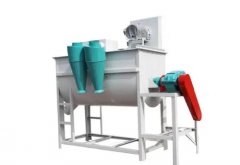 Single shaft double screw feed mixer