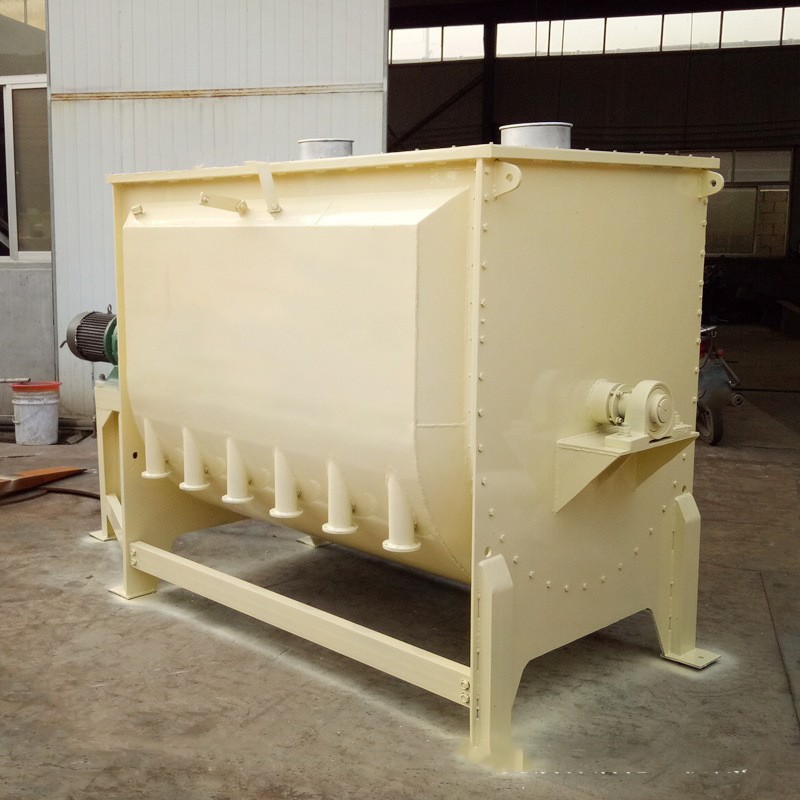 Horizontal double screw belt dry powder mixer