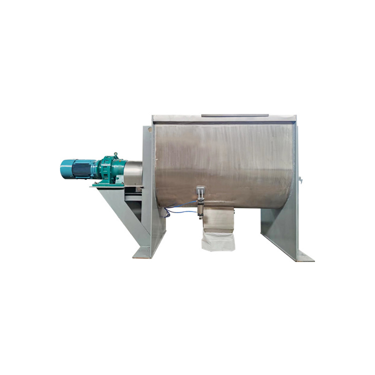 stainless steel horizontal industrial ribbon mixer dry powder mixing machine