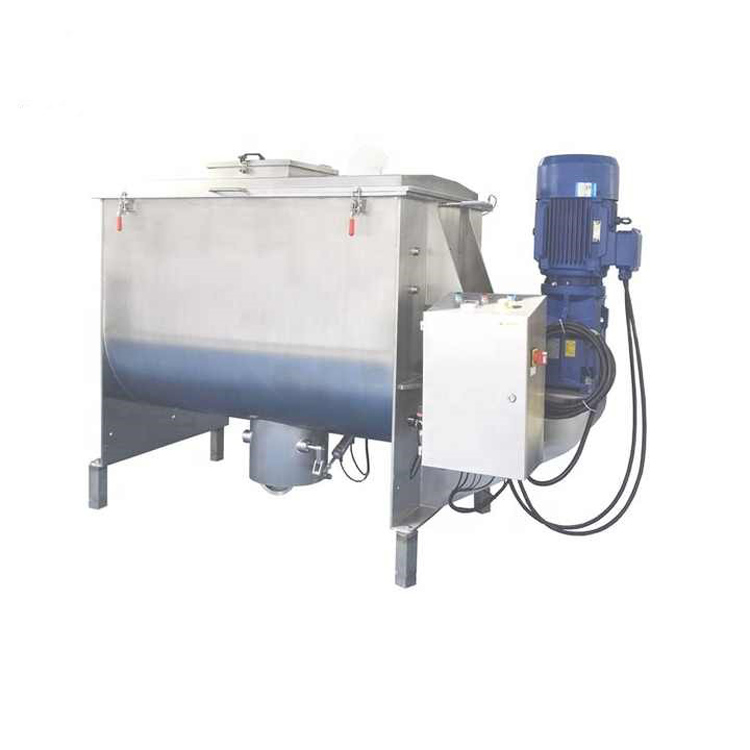 Horizontal Spice Blender Mixer Machine Dry Food Ribbon Powder Mixer