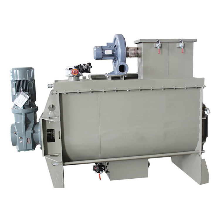 Horizontal dry powder mixing machine ribbon mixer equipment batch blending for food packing